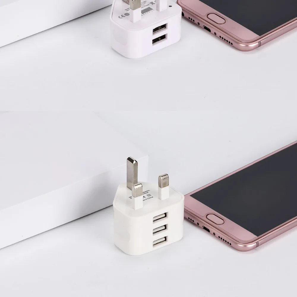 Универсальный 1/2/3-Порты и разъёмы usb вилка стандарта Великобритании 3 Pin стены Зарядное устройство адаптер с 1/2/3 Порты usb путешествия Зарядное устройство для зарядки телефона X samsung S9