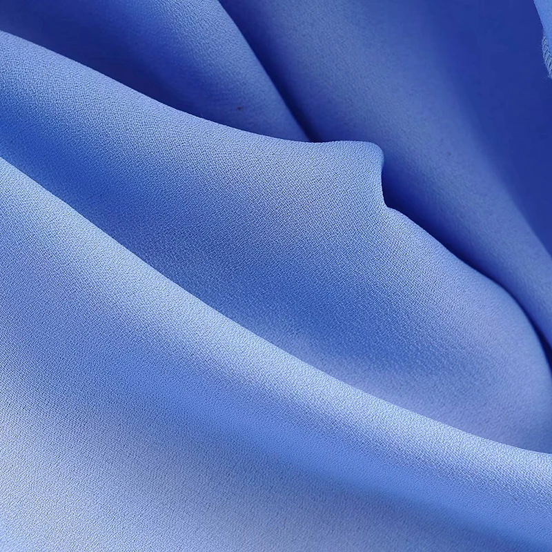 ZXQJ 2019 Fashion Spring Women Za Blue Ruffles Blouse Female Elegant Long Sleeve V-neck Cascading Shirts blusas mujer |