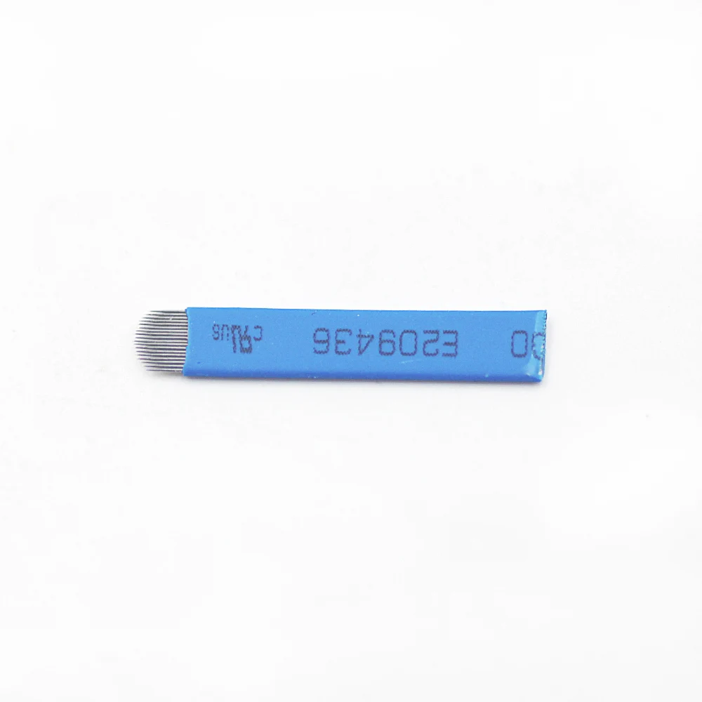 50 шт. U-образные синие иглы для перманентного макияжа бровей | Красота и здоровье