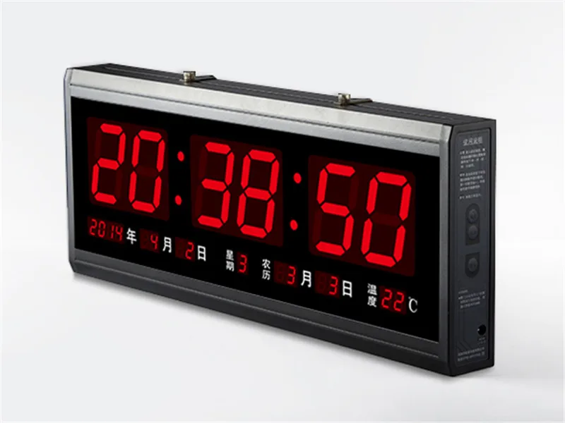 HT4819SM-4 48 см цифровые настенные часы большие светодиодсветодиодный календарь