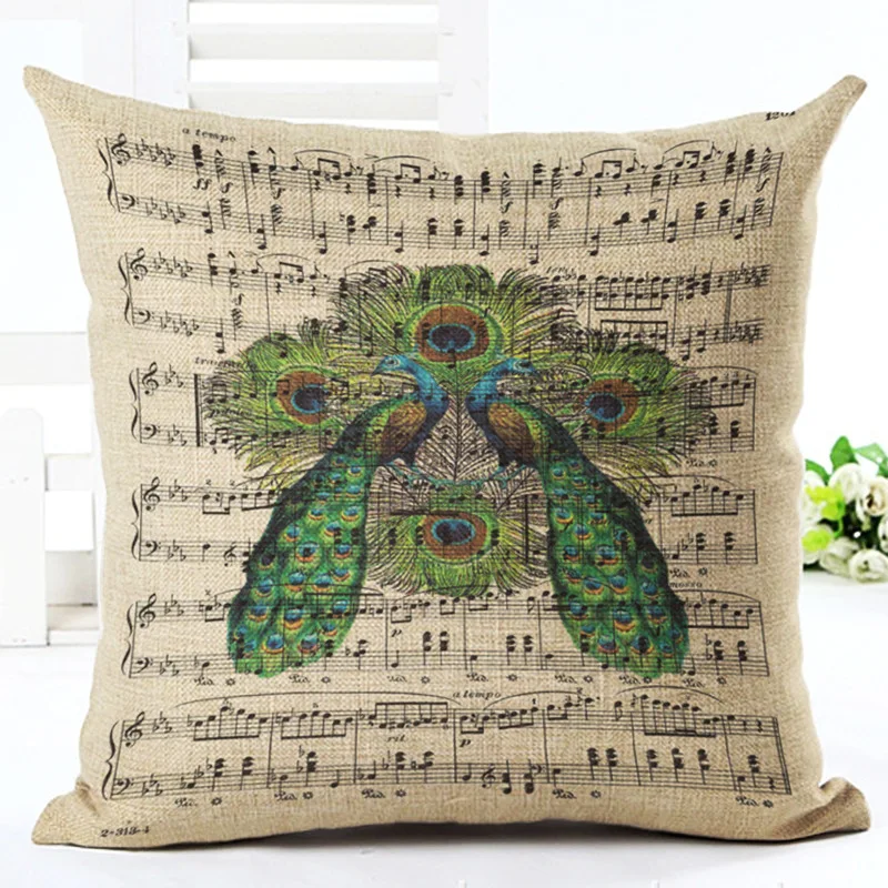2017 новое поступление лидер продаж серия павлин с принтом льняной Хлопковый чехол