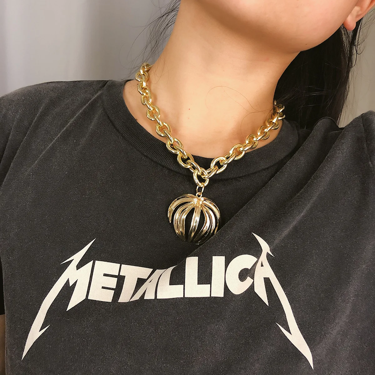 Metal Geometry Leaf Pendant Necklace Sweater Chain Feminine Pearl Men Women Hip Hop Jewelry | Украшения и аксессуары