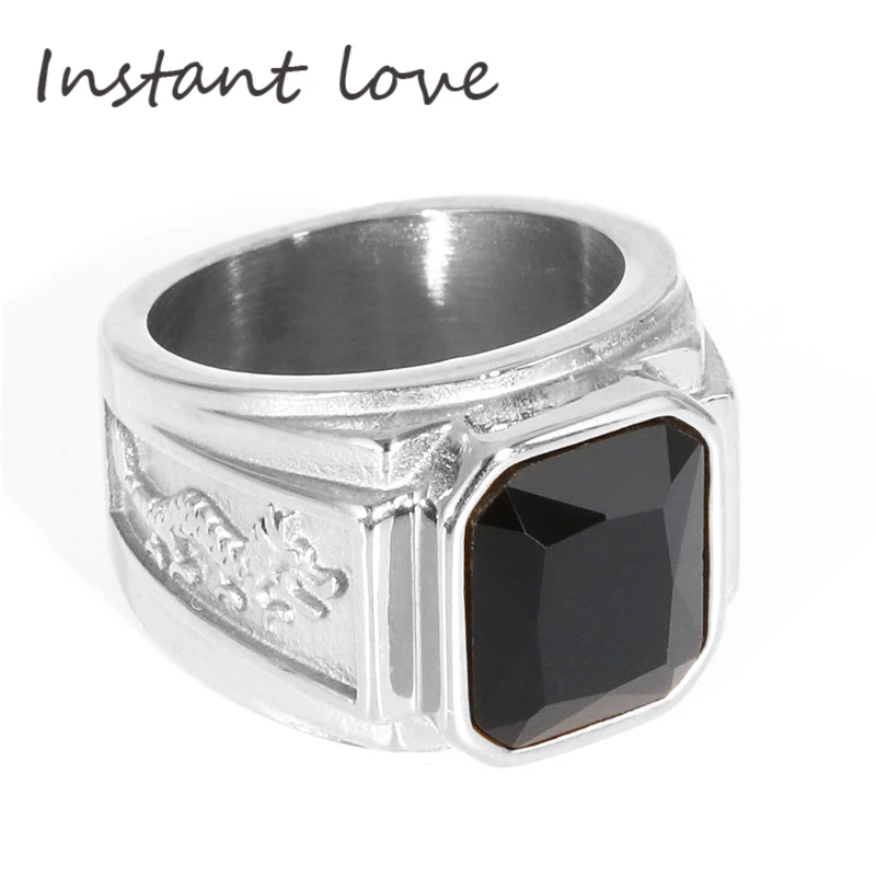 Мужское кольцо INSTANT LOVE красное синее белое CZ камень золото серебро тон