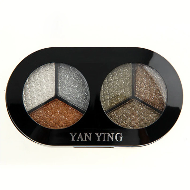 6 видов цветов стиль дымчатый косметические Набор теней для глаз