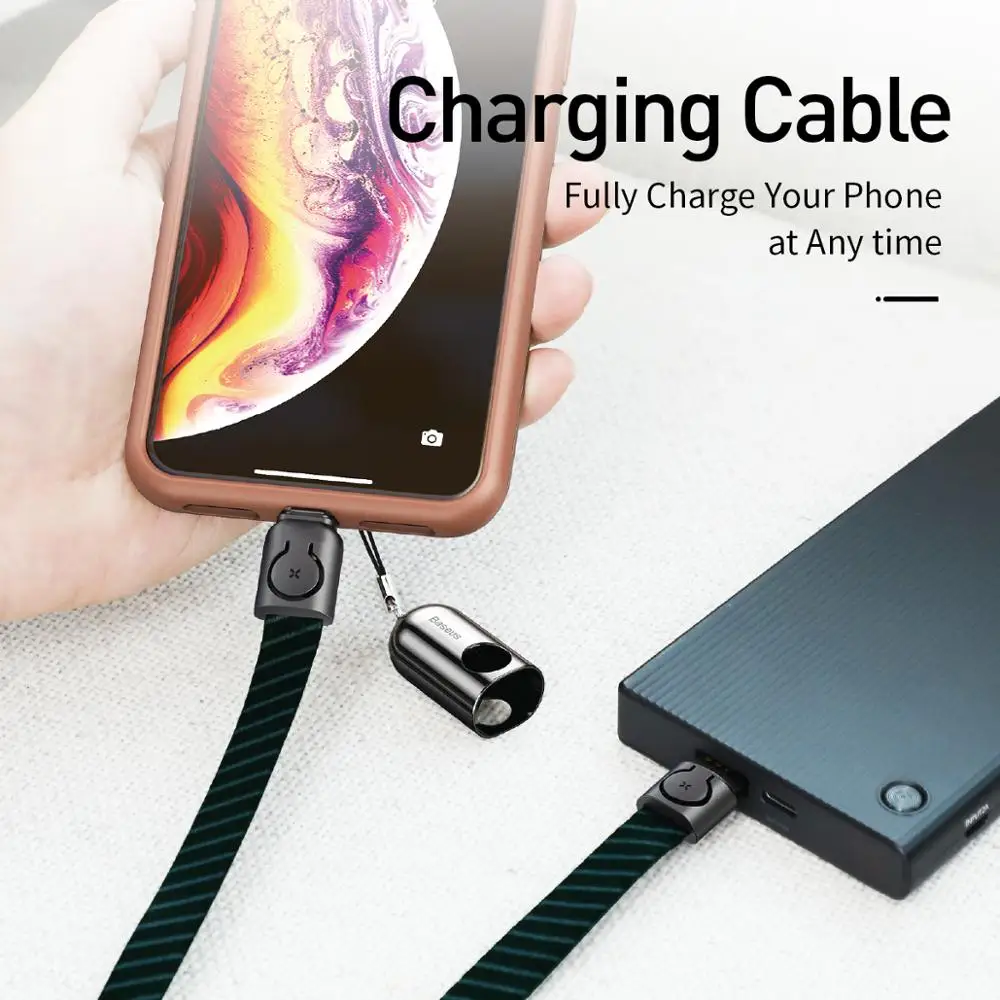Baseus USB кабель для iPhone XR XS Max 11 Pro 2.4A Быстрая зарядка USB кабель для передачи данных Портативный зарядный кабель для iPhone X 8 7 Plus провод