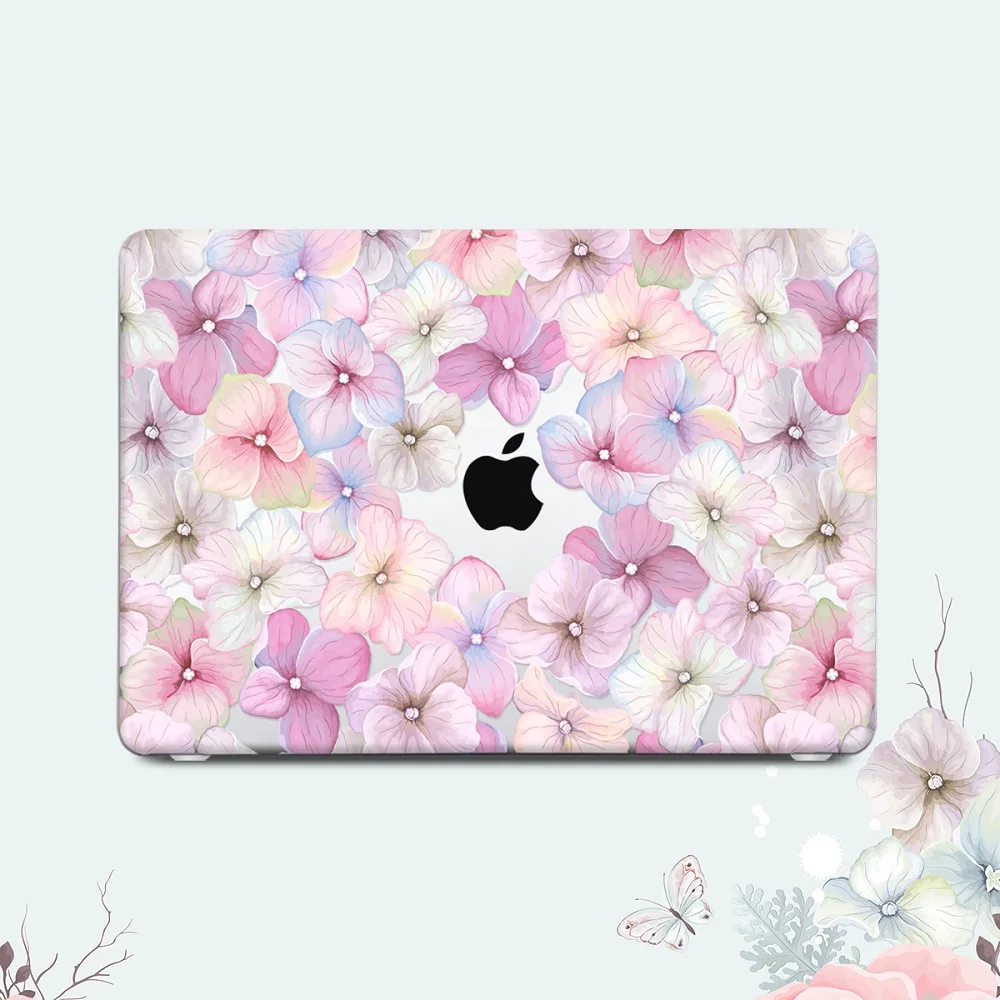 Чехол с цветочным принтом для Macbook Air 13 2018 новейшая версия Прочный чехол ноутбука