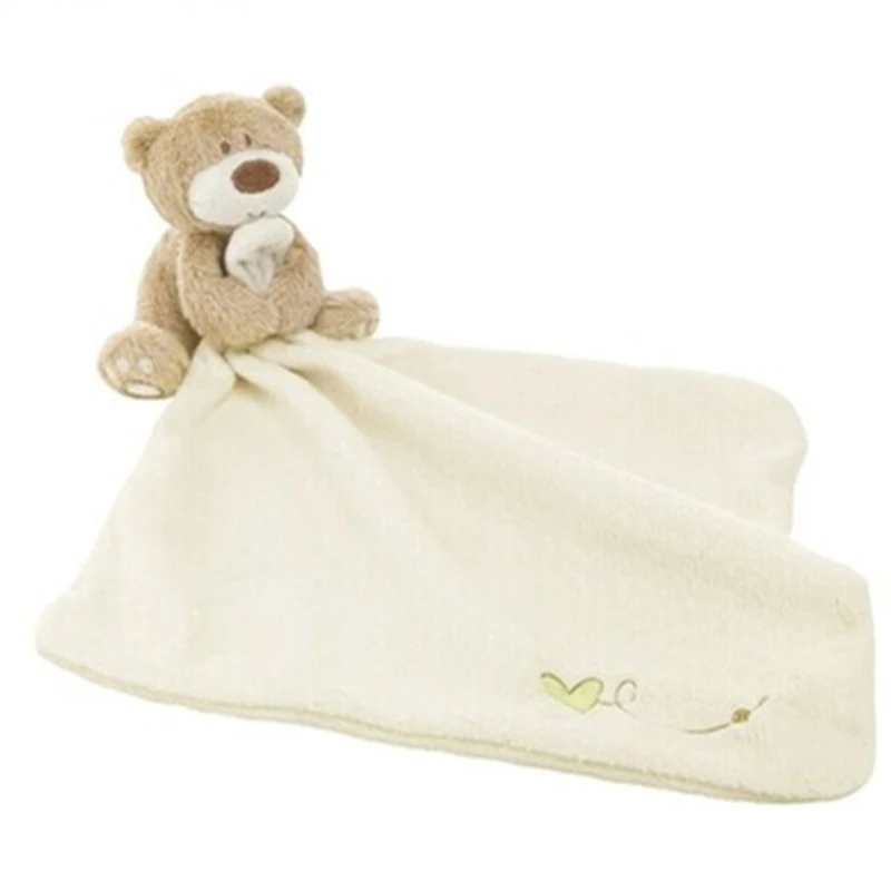 

2019 Newborn Educational Soft Appease Towel Plush Toy Infant Reassure Towel Newborn Bear Baby Toys I0113
