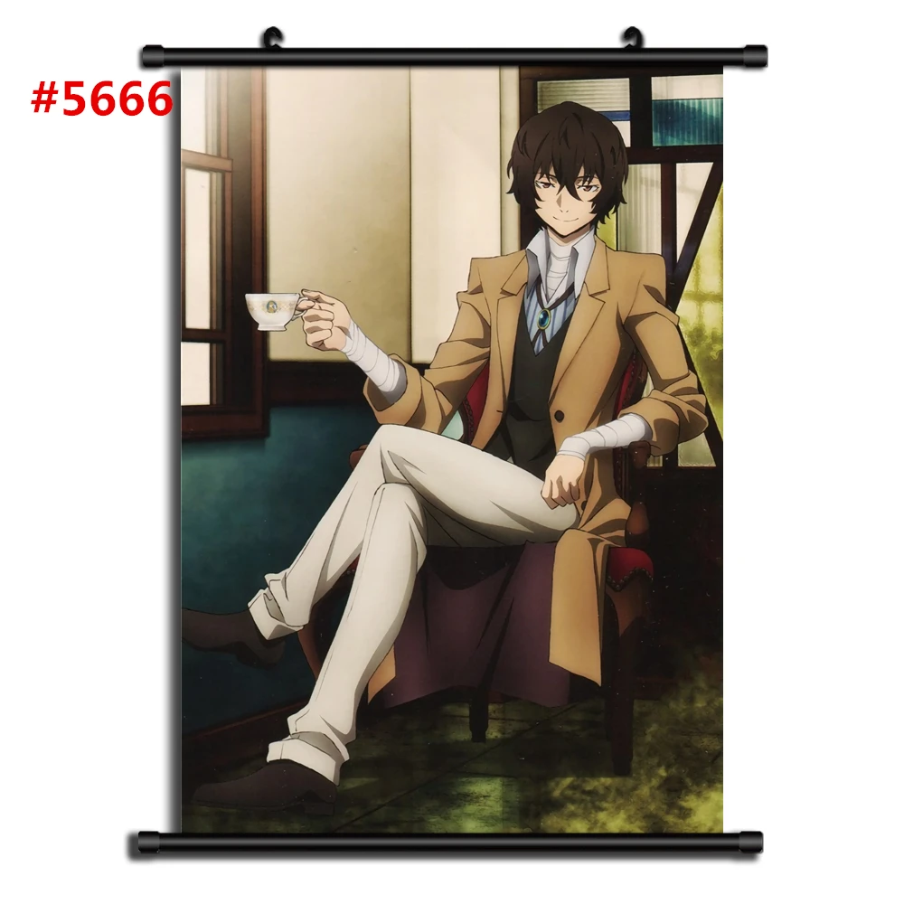 5666 Bungou бродячие собаки Аниме Манга настенный плакат свиток домашнее украшение Стены Искусства - Цвет: 5666