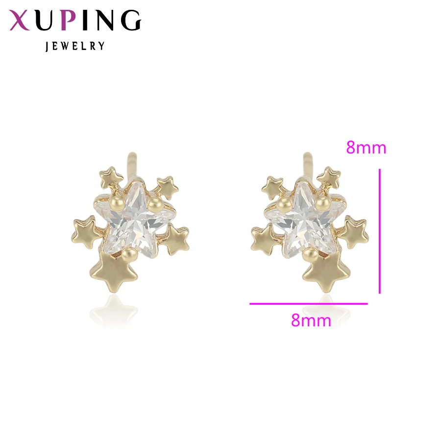 Xuping элегантные серьги гвоздики со звездой синтетический фианит для женщин