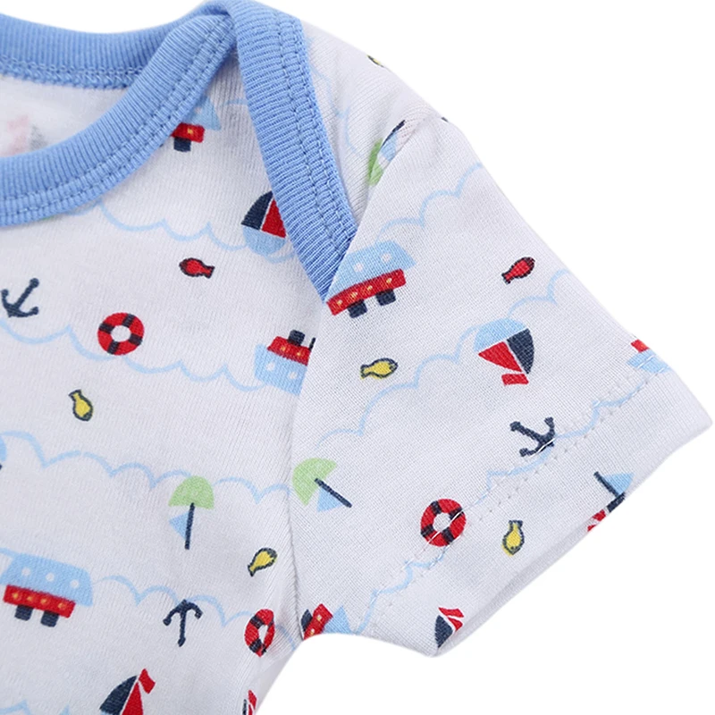 100% хлопок для маленьких мальчиков комбинезон с коротким рукавом Одежда