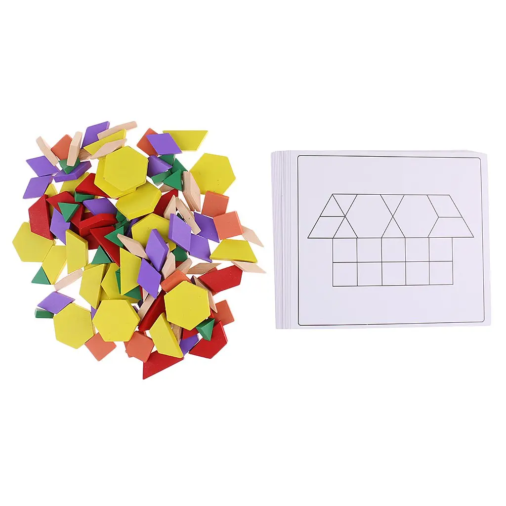125 шт. деревянные геометрические строительные блоки доска творчество Раннее