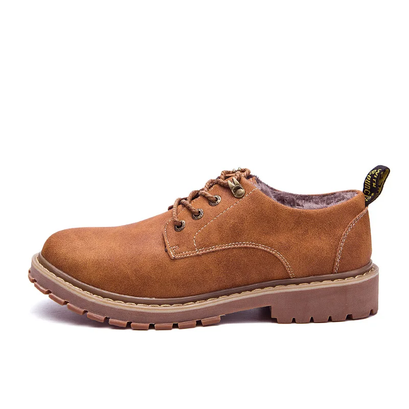 2019 мужские теплые зимние ботинки с мехом Зимние кожаные ботильоны Мужская модная