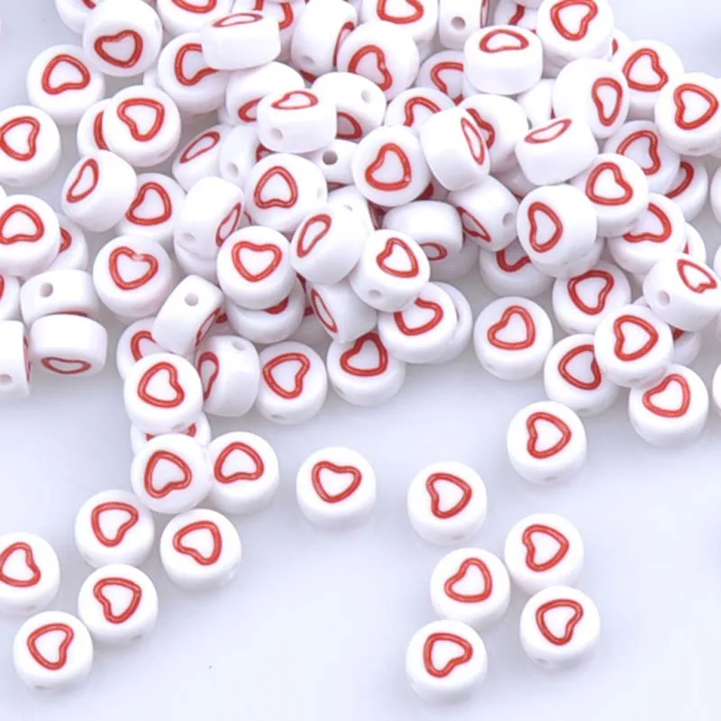 Красные желтые плоские круглые бусины Пони для изготовления ювелирных изделий 7x4