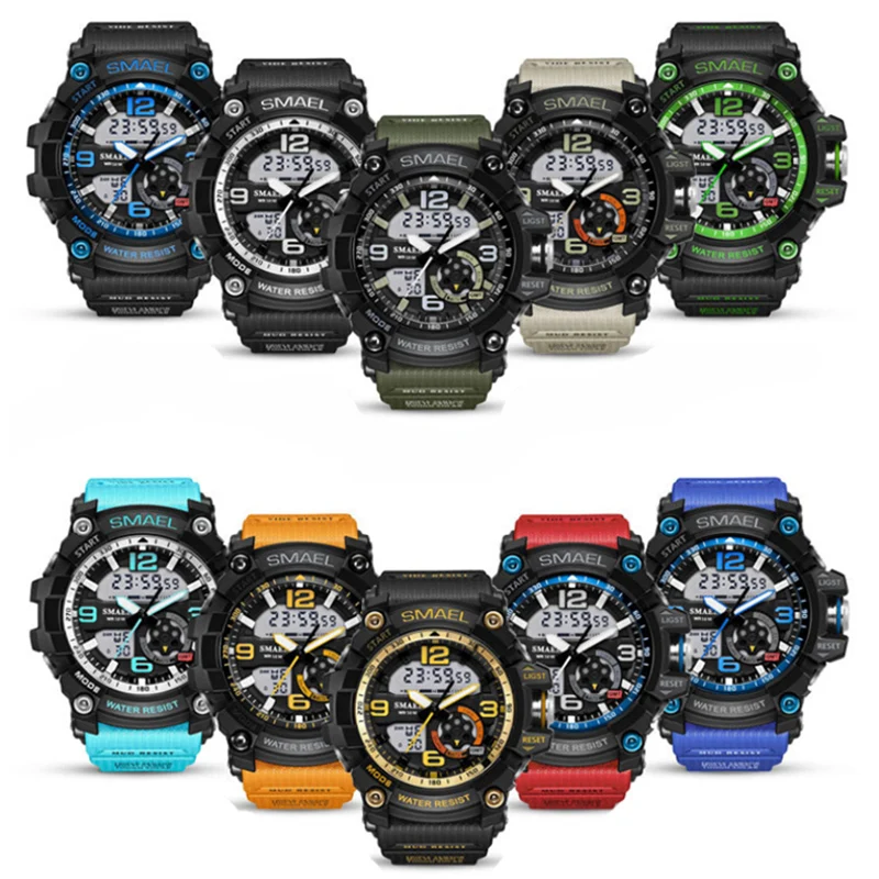 2018 новые роскошные стильные модные мужские цифровые часы спортивные военные 50 м