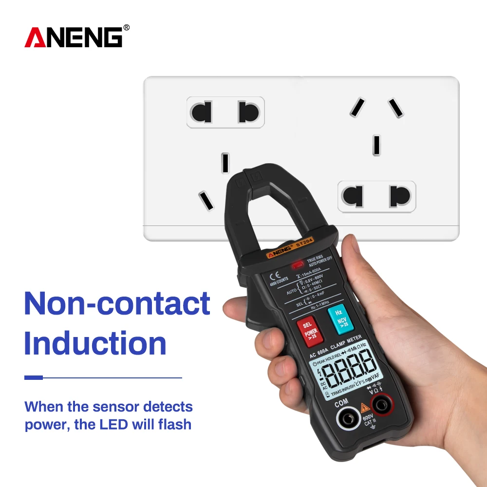 True RMS Mini Digital Clamp Meters AC/DC Current Voltage Auto Range Capacitance Frequency Diode Power meter Test | Инструменты
