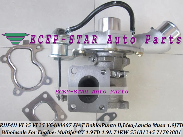 Фото Турбокомпрессор RHF4H VF400007 71793616 71793619 VL25 VL35 для FIAT Doblo Punto 2 Idea Lancia Musa 1.9L JTD Multijet 8V 2003- №2