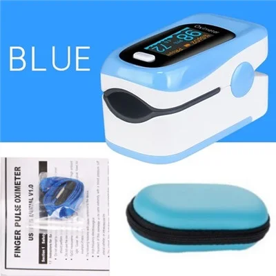 M170B BT blue case Android iOS Bluetooth 4,0 пальцевой Пульсоксиметр домашний Оксиметр Пульсоксиметр измеритель пульса CE OLED - Цвет: M170B BT blue case