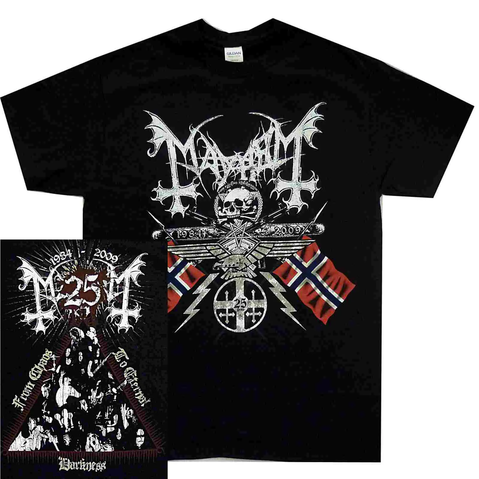 Mayhem 20 лет пальто руки рубашка SML XL Официальная футболка черная металлическая