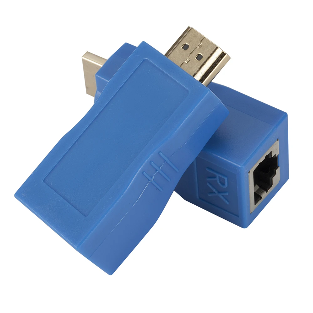2 шт. 30 м 4K 3D HDMI совместимый 0 удлинитель для RJ45 через Cat 5e/6 сетевой адаптер Ethernet LAN *