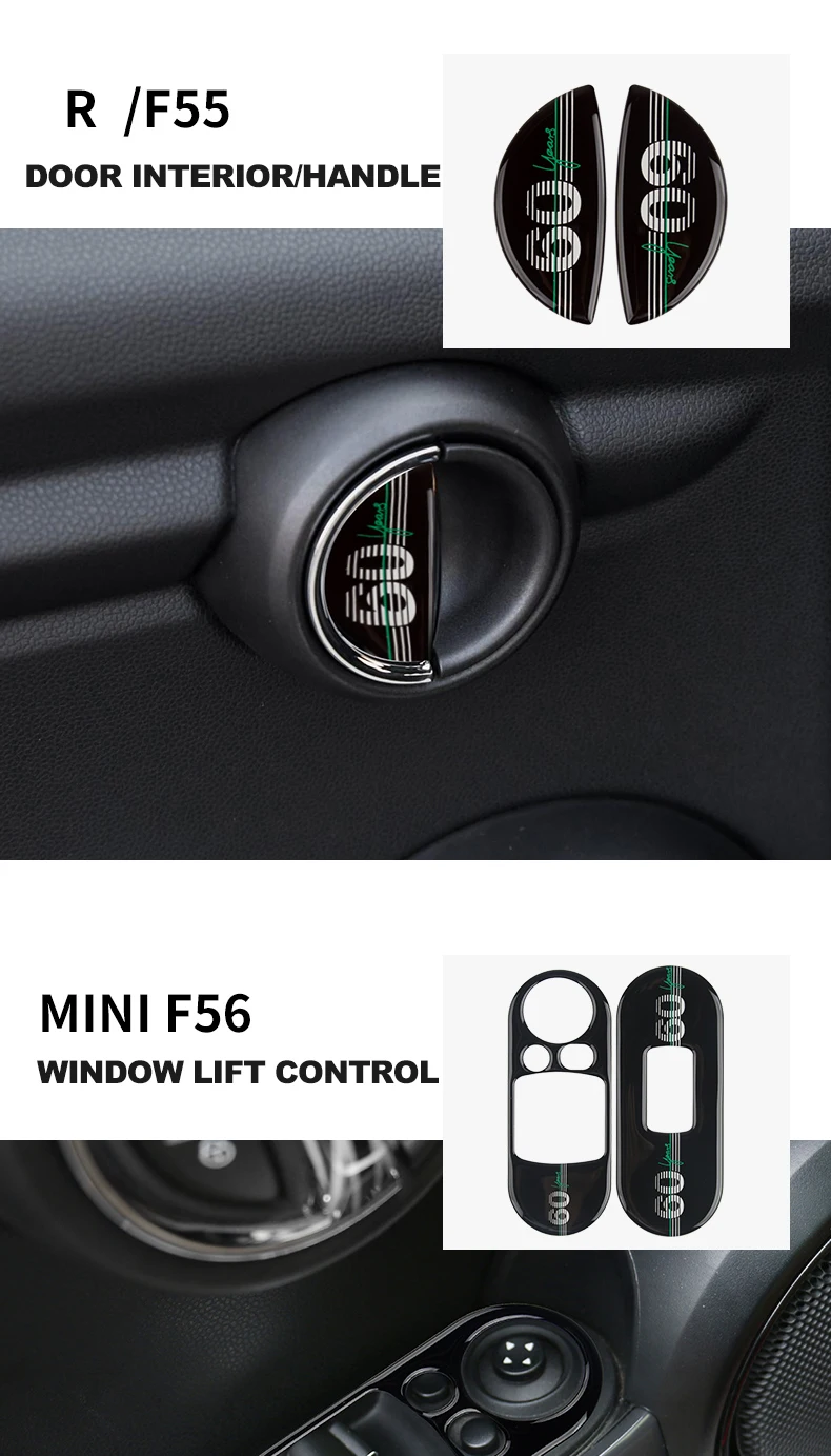 60 лет для MINI COOPER F54 F55 F56 F60 R56 R60 рулевое колесо/указатель поворота/крышка топливного бака/ручка для автомобиля