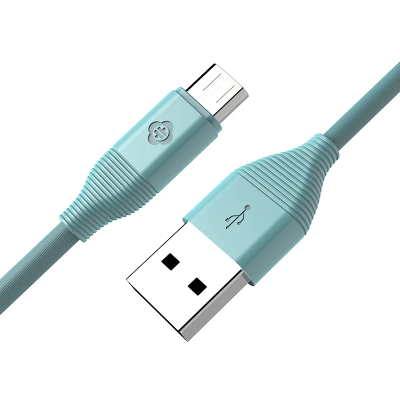 Blue Кабель Micro USB TOTU для быстрой зарядки, Кабель Microusb для samsung Xiaomi Redmi 4 Note 5 Android, провод для мобильного телефона - Цвет: Blue