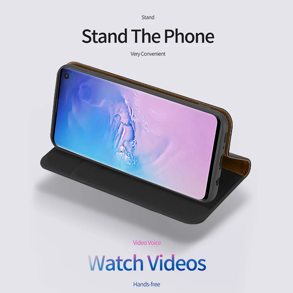 Роскошный чехол из натуральной кожи для samsung Galaxy S8, S9 Plus, S10, S10E, Note 8, 9, кошелек с откидной крышкой, слот для карт, магнитный бампер, чехол