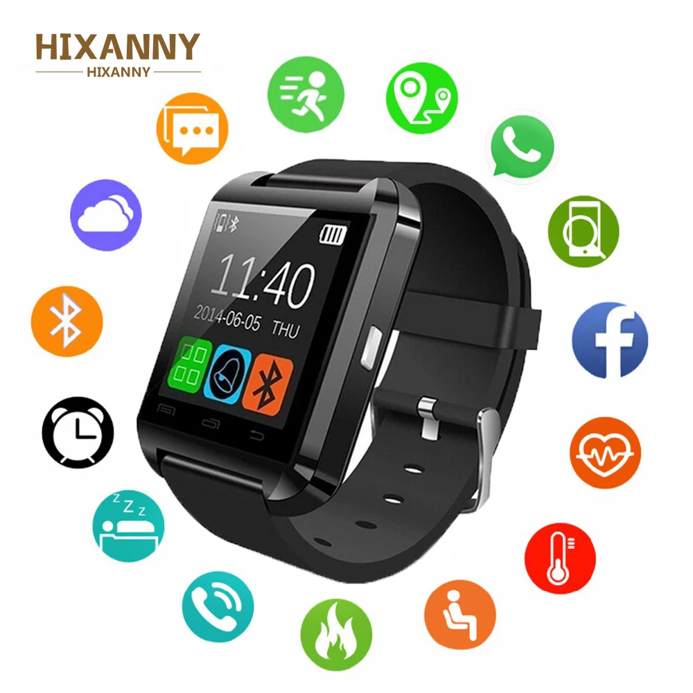 HIXANNY Смарт часы синхронизация уведомлений поддержка Bluetooth подключение