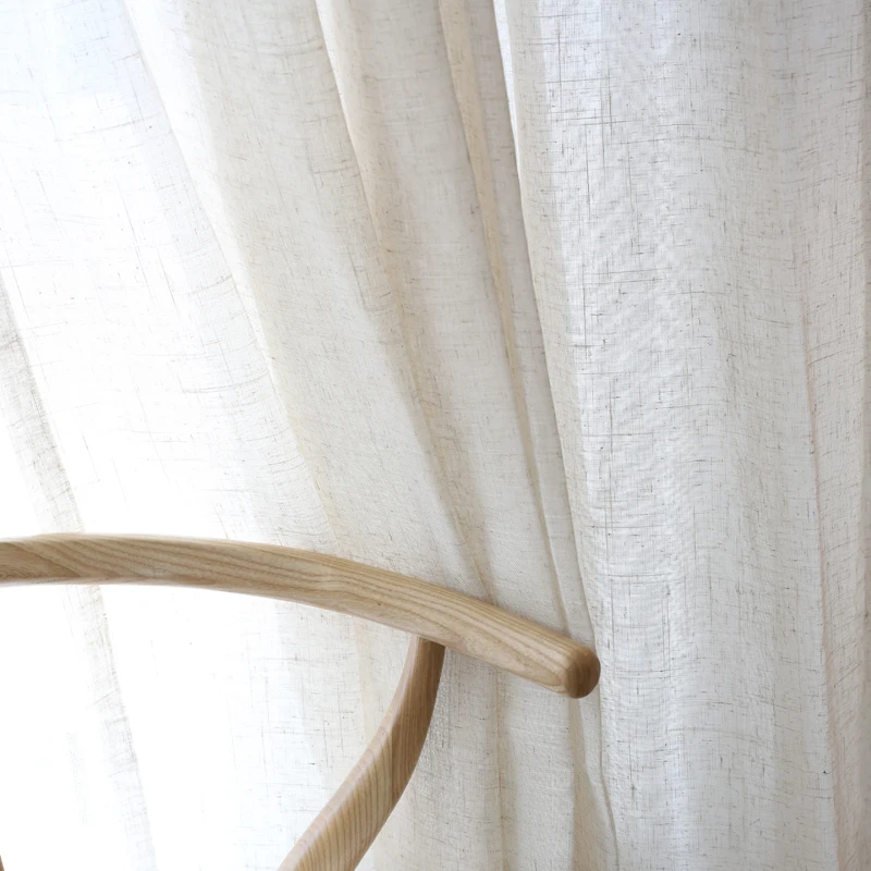 Новые Элегантные Современные однотонные шторы из искусственного льна для