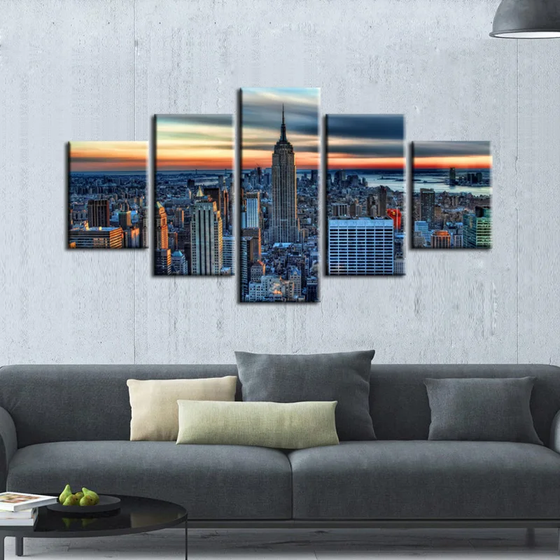 5 шт. водонепроницаемая Печать на холсте городской пейзаж|canvas prints|print on canvasprint photo |
