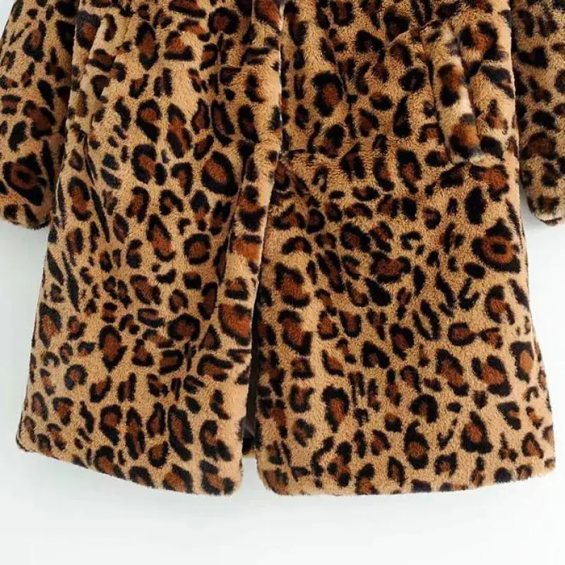 Fitaylor Весенняя длинная куртка с леопардовым принтом Женское пальто длинным