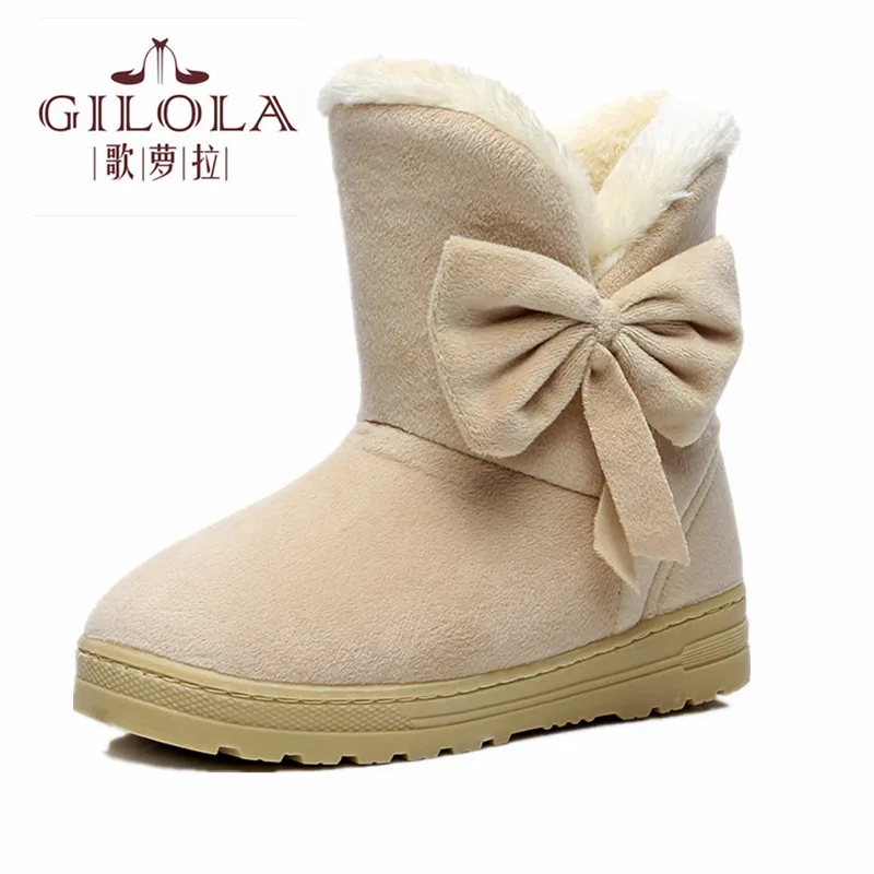 Новинка Теплые ботильоны с мехом внутри Модные женские зимние ботинки на плоской