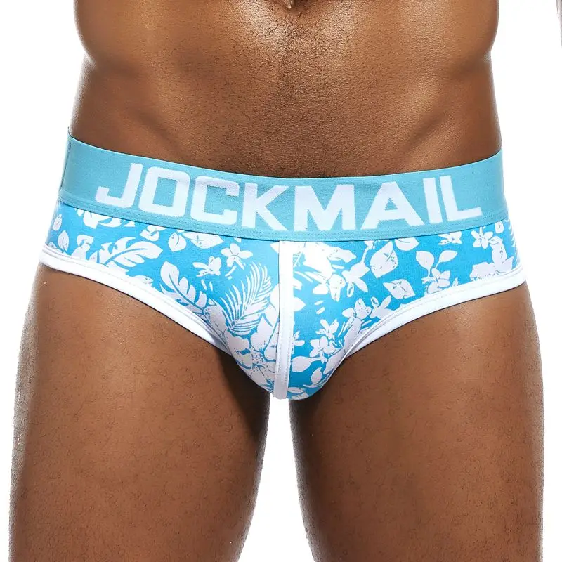Трусы брифы JOCKMAIL мужские с принтом Брендовое нижнее белье хлопковые трусы одежда
