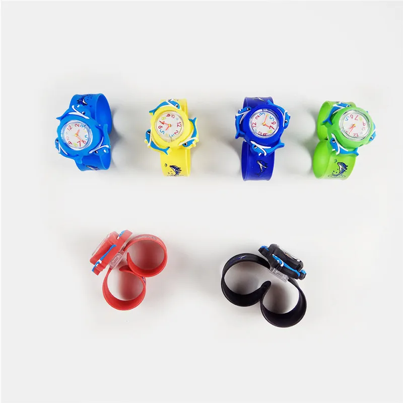 Детские часы с вращающимся гироскопом и дельфином из мультфильма силиконовые