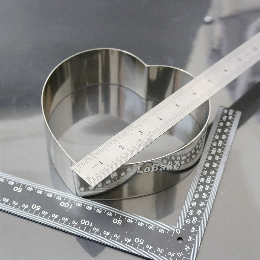 7 дюймов форма сердца топ 304 кольцо для Мусса из нержавеющей стали Форма Тарт