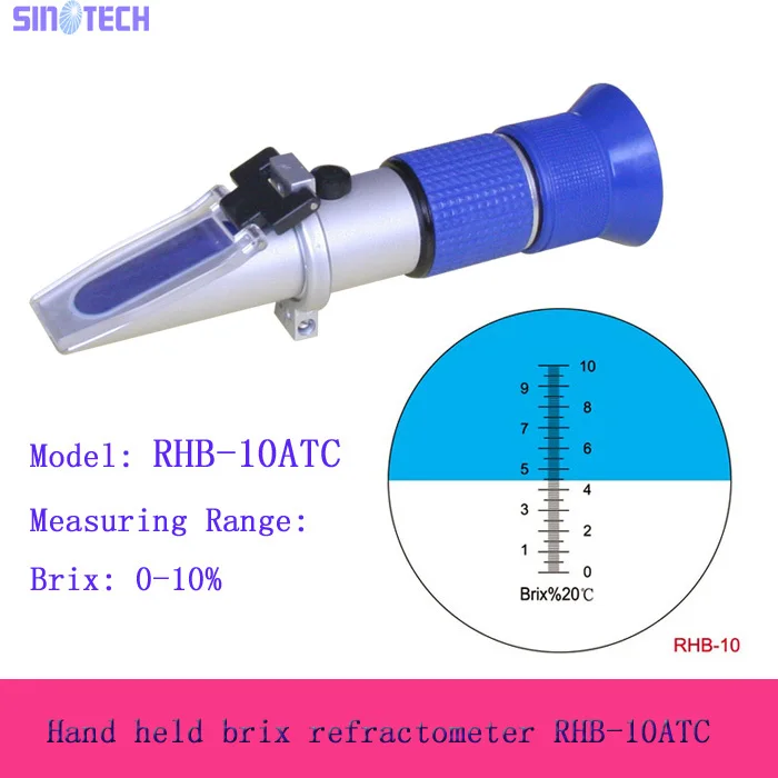 Ручной режущий жидкий рефрактометр Брикса 0 10% RHB 10ATC|refractometer standards|refractometer