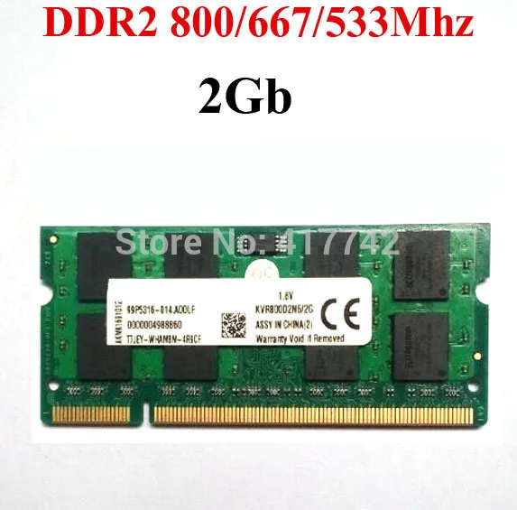 

ddr2 2 Гб оперативной памяти SODIMM ноутбук памяти 2Gb RAM DDR2 800 667 533 Mhz / DDR 2 2G сингл - гарантийный срок эксплуатации - хорошее качество