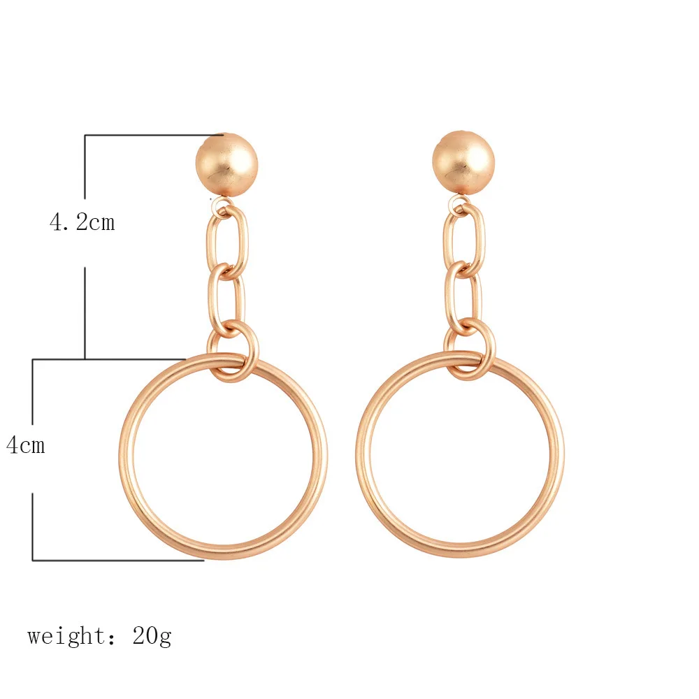 Набор серег-колец для женщин простые модные милые ювелирные украшения золотого