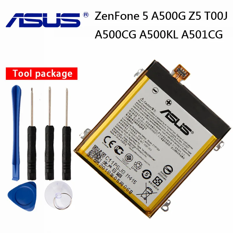 Оригинальный аккумулятор ASUS высокой емкости C11P1324 для ZenFone5 A500G Z5 T00J c11P1324 2050
