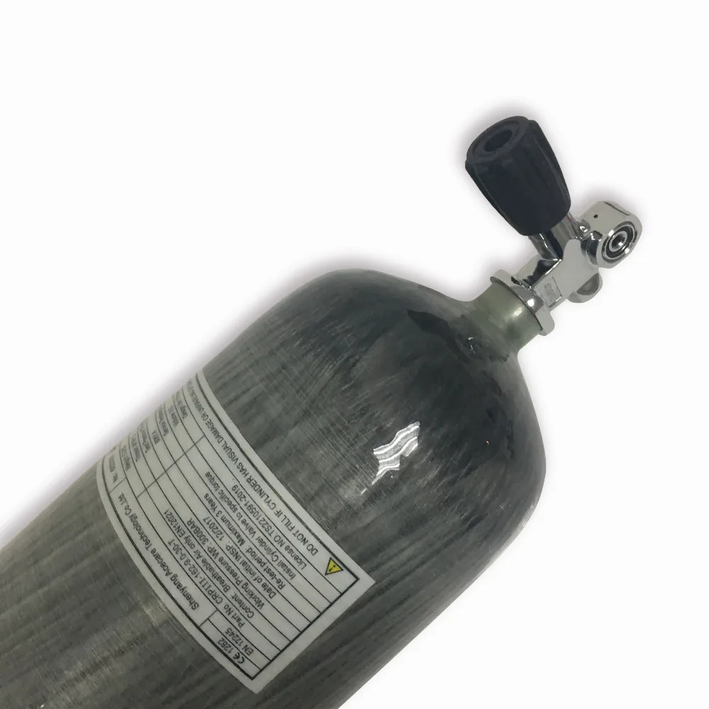 Preise AC109 4500Psi 9L Carbon Faser PCP Tank Gefüllt Durch Druckluft Verbund Tank Für Taktische Zubehör & Tauchen Ventil ACECARE
