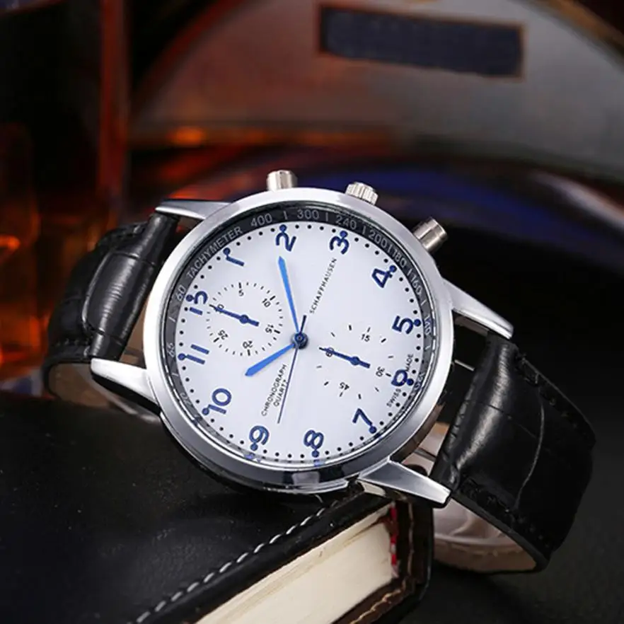 BAOLANDE watch women Hot Sale Unisex's Wristwatchs Stainless Steel Case PU Leather Strap Analog Dial Quartz Wrist Watch | Наручные