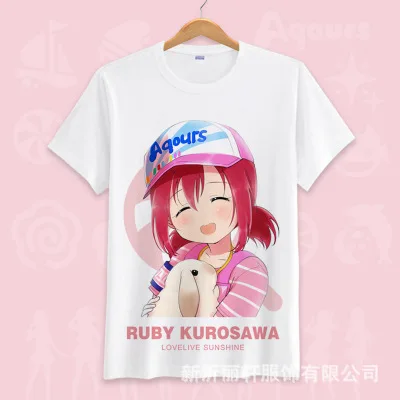 23 Lovelive Солнечный свет футболка короткая футболка с героями из японского аниме «Love Live Nico Yazawa; Косплэй футболка с коротким рукавом летняя футболка с рисунками из мультфильмов ручной работы, топ унисекс футболки Ткань - Цвет: 23