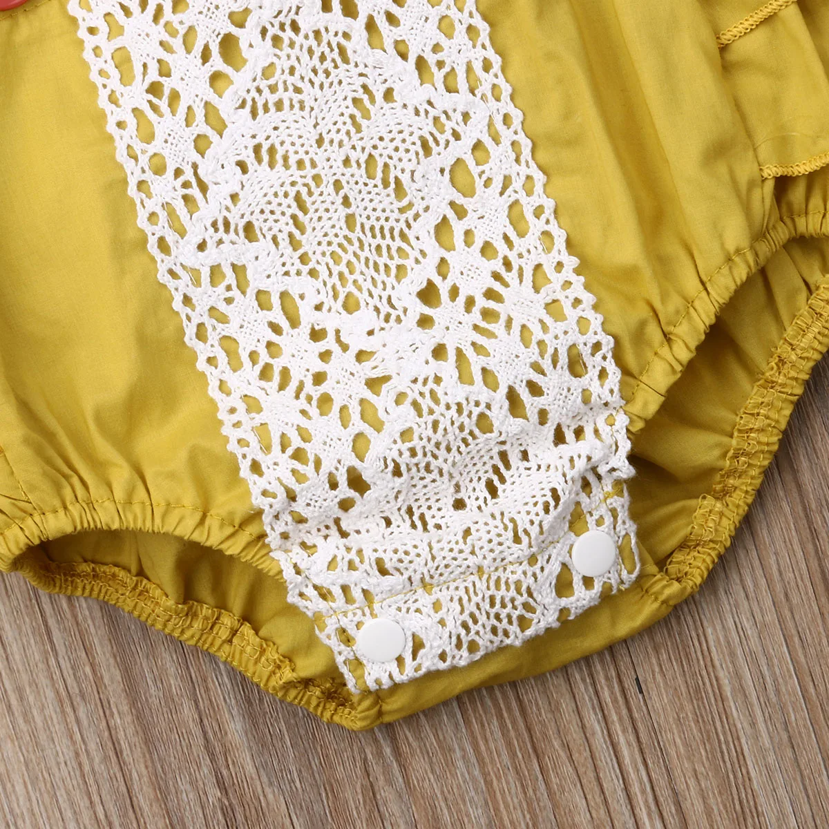 Кружевное боди без рукавов Pudcoco для новорожденных девочек с рюшами и