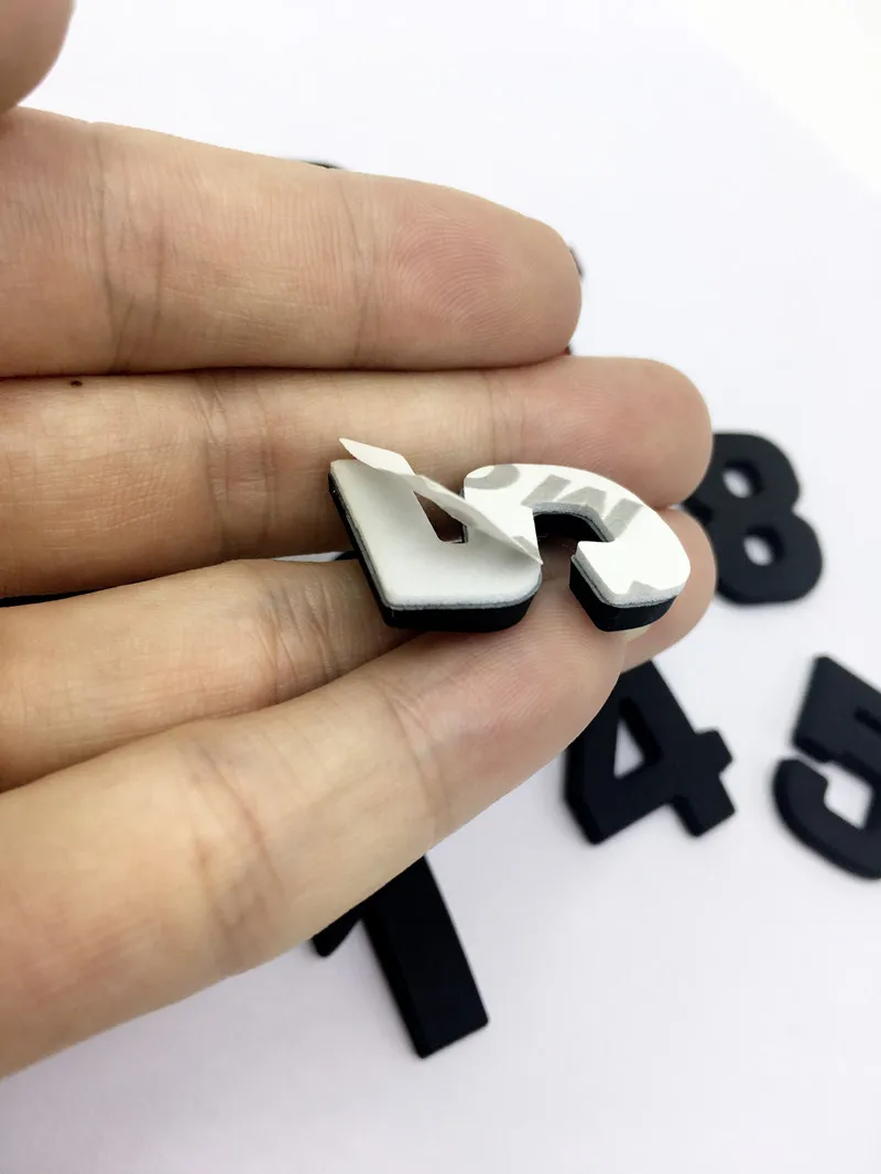 FLYJ черный металл 3D наклейки для автомобиля 1 4 5 6 8 2 0 3 T Логотип выбросов значок