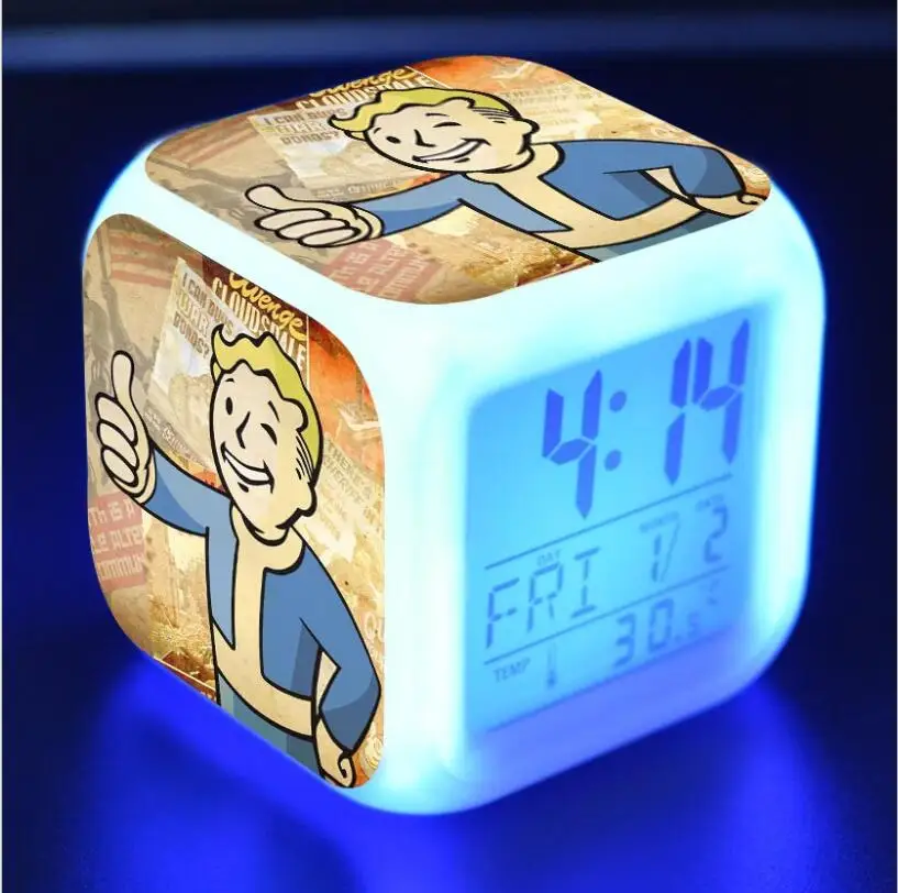 Светодиодные экшн-фигурки Fallout 4 7 цветов настольные часы с сенсорсветильник