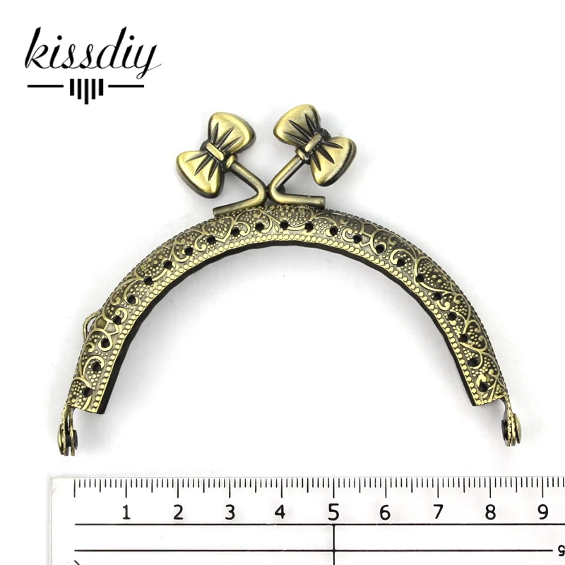 Kissdiy 10 шт. 8 5 см античная латунь bornze металлическая рамка для кошелька лист поцелуй