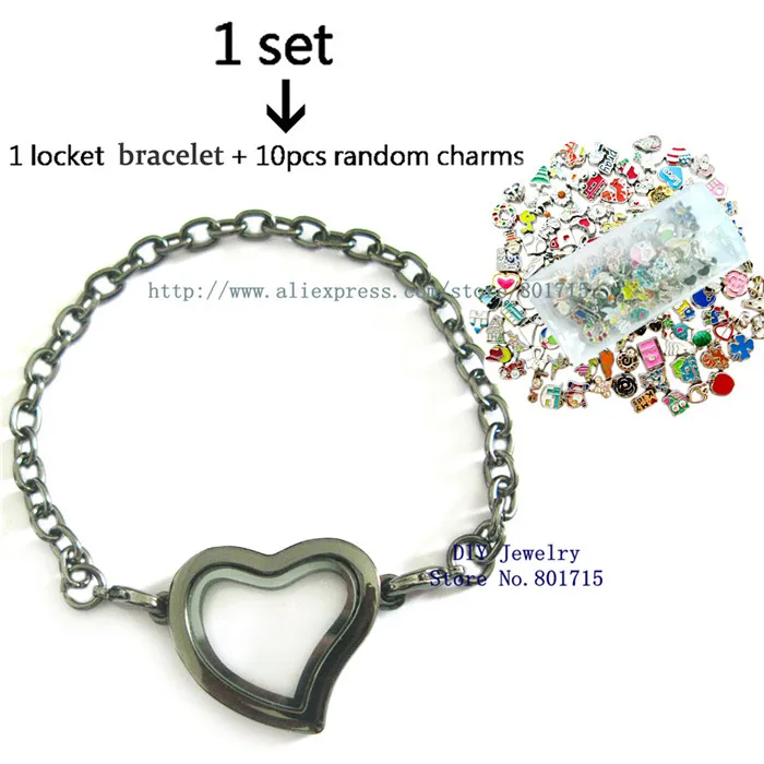 Оптовая продажа черный пистолет около 30 мм стеклянный плавающий медальон