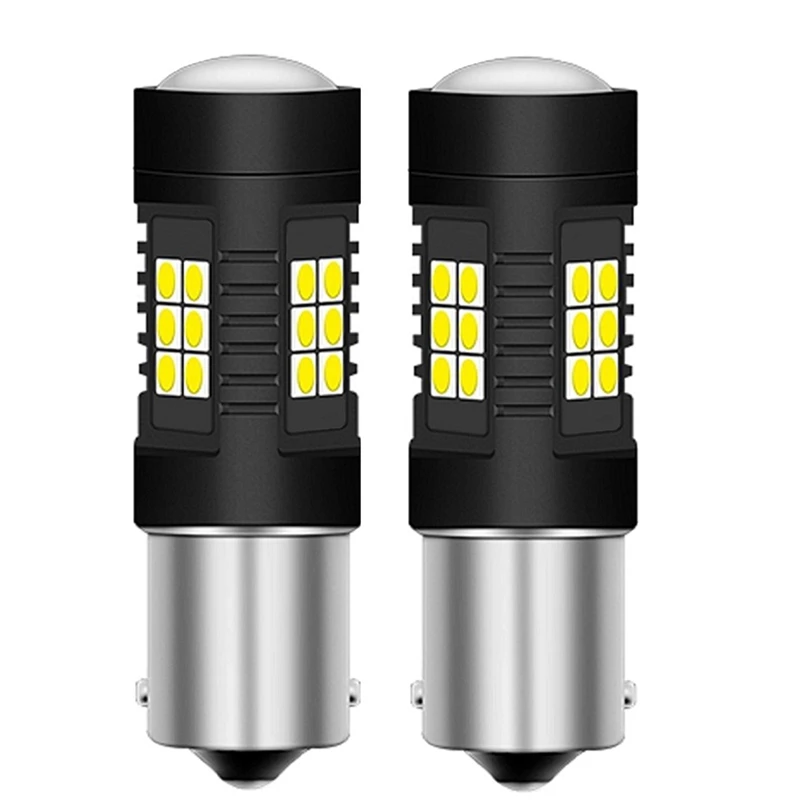 2 шт. Автомобильные светодиодные лампы 1156 BA15S P21W R5W 1200Lm 3030|light brown high lights|light sensitive