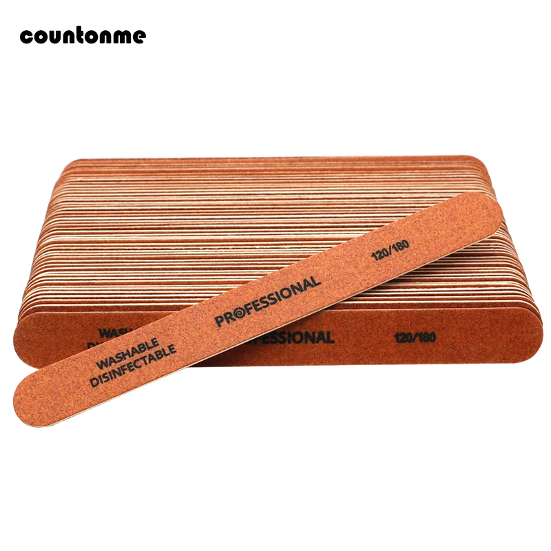 

100pcs/set Professional Strong Wood Sanding Files 120/180 Manicure Cuticle Remover Buffer Block For Nail Gel Varnish Sawing New