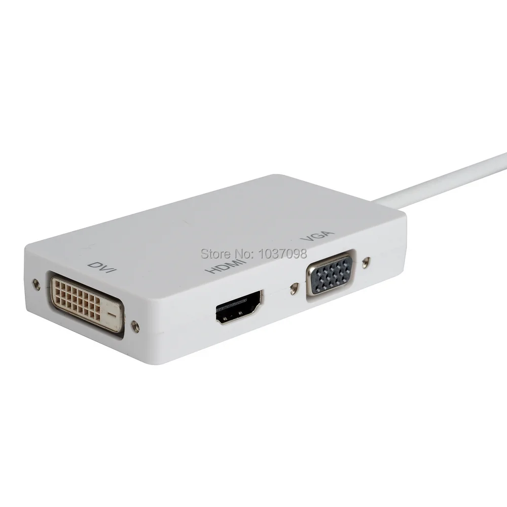 Мини Дисплей Порты и разъёмы (3 в 1) thunderbolt к hdmi/dvi/VGA Кабель-адаптер для Apple MacBook Pro
