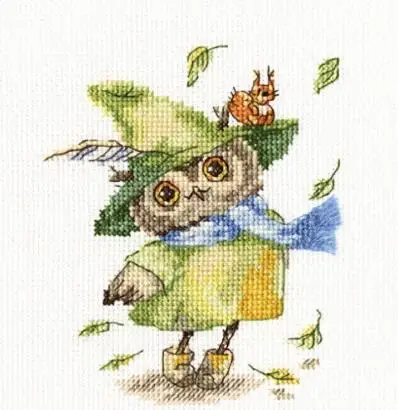 Золотая коллекция милый Набор для вышивки крестом rto осенняя большая ветреная